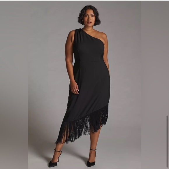 Hutch one shoulder fringe asymmetric dress - Picture 4 of 12